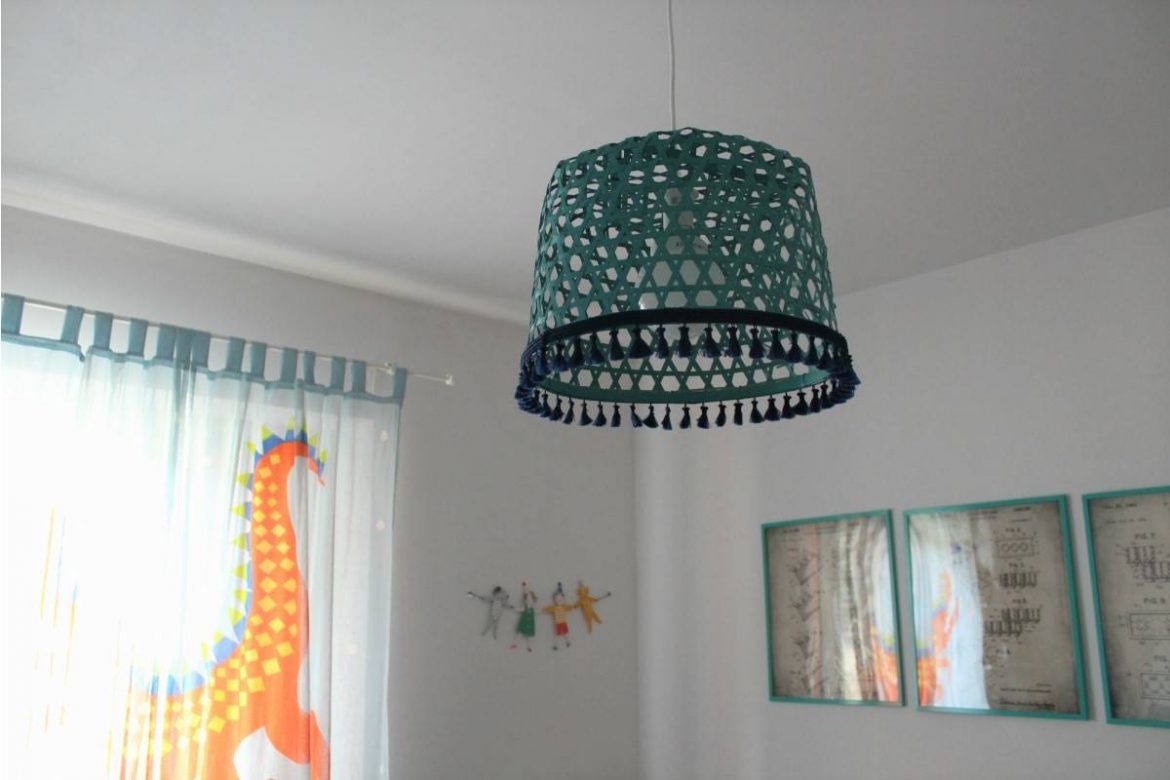 Lampa z kosza diy